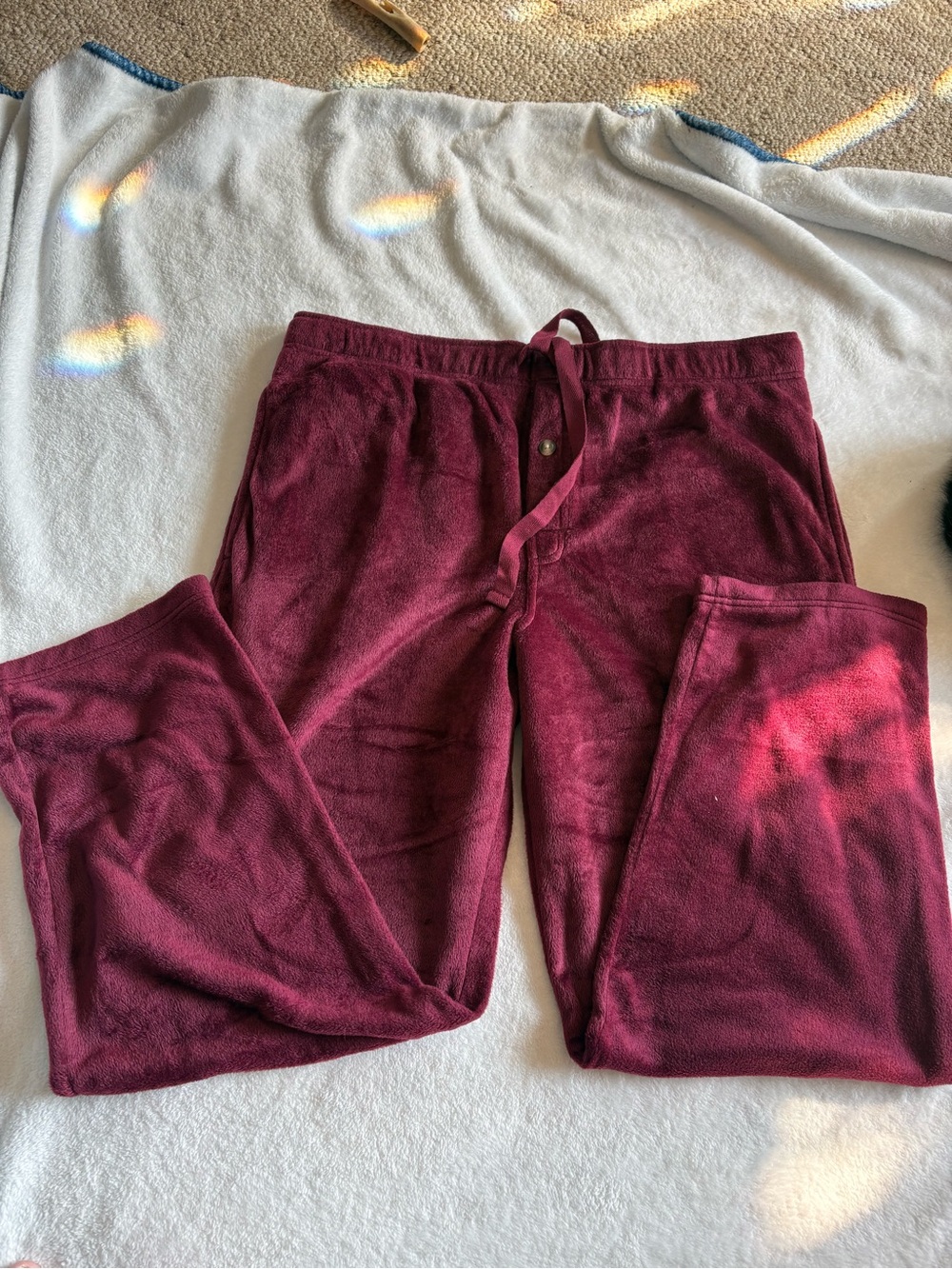 Fruit of the Loom Men's Burgundy Drawstring Sweatpants